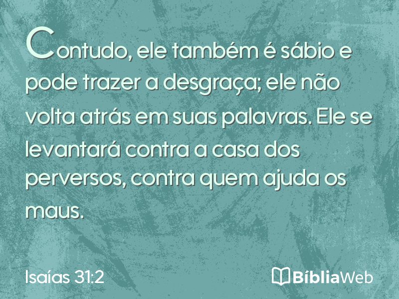 Isaías 31:2 em imagem para compartilhar