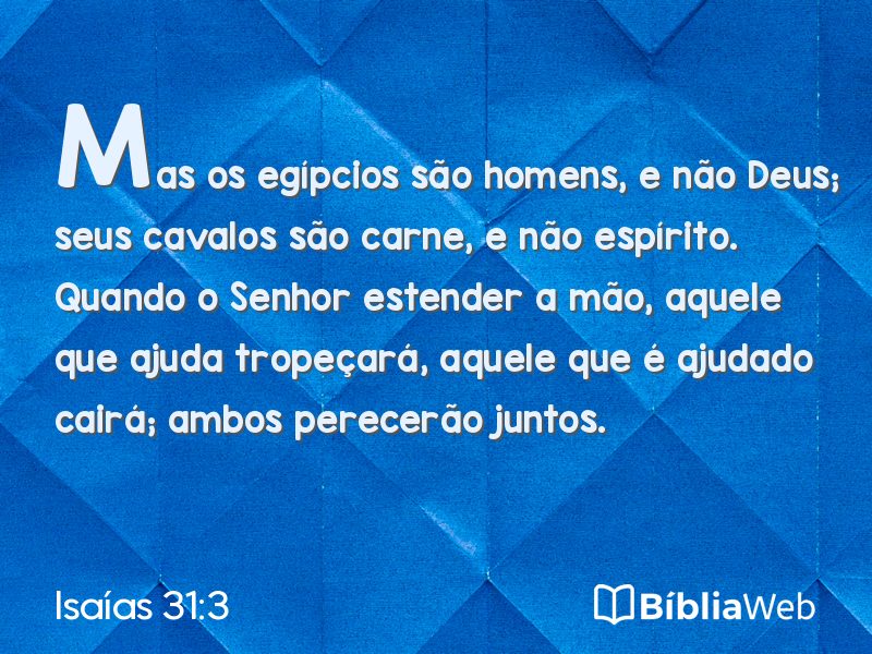 Isaías 31:3 em imagem para compartilhar