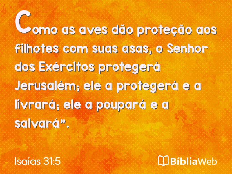 Isaías 31:5 em imagem para compartilhar