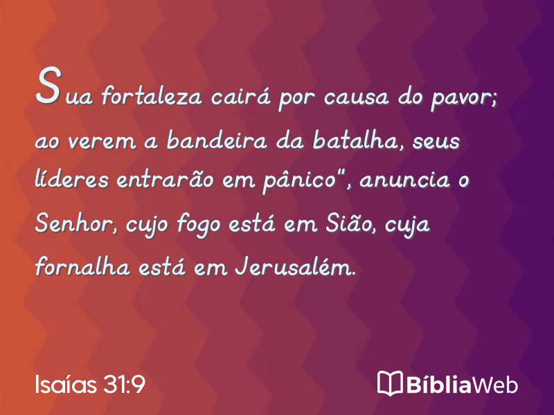 Isaías 31:9 em imagem para compartilhar