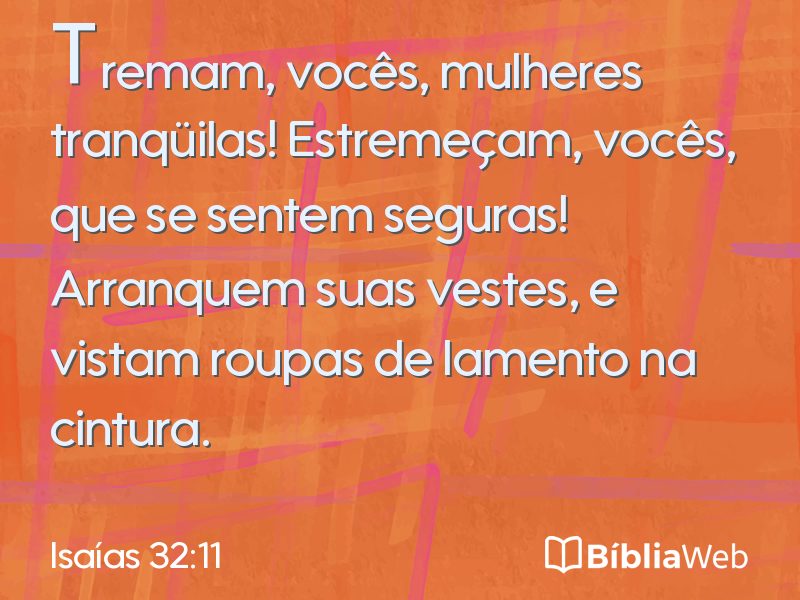 Isaías 32:11 em imagem para compartilhar