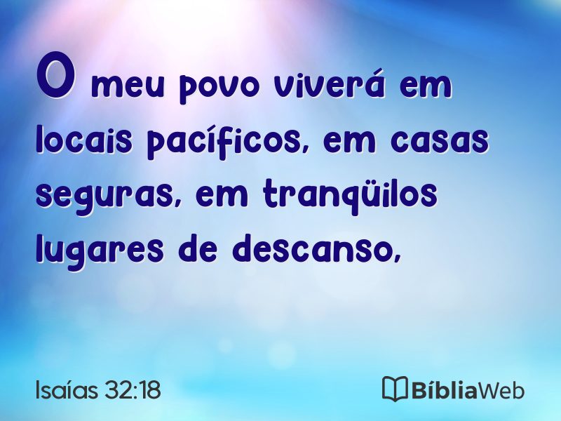 Isaías 32:18 em imagem para compartilhar