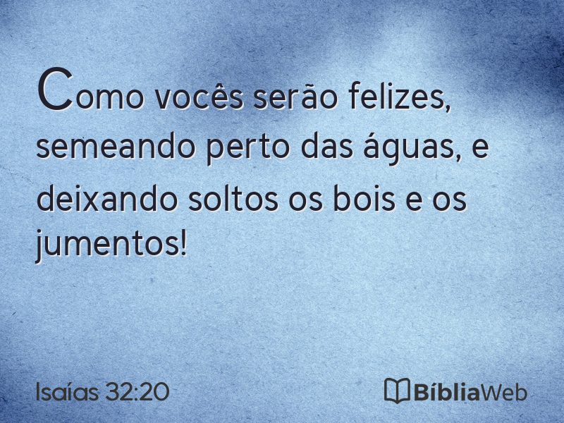 Isaías 32:20 em imagem para compartilhar
