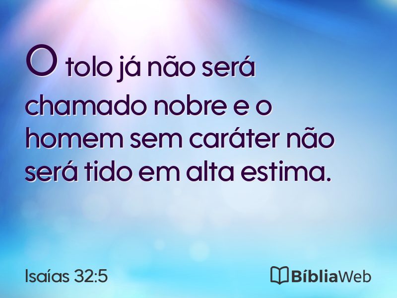 Isaías 32:5 em imagem para compartilhar