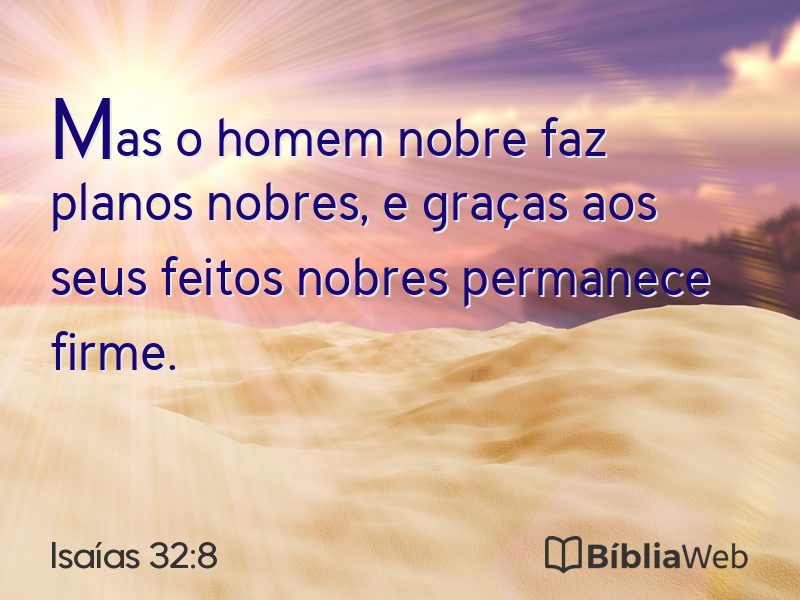 Isaías 32:8 em imagem para compartilhar