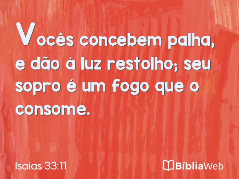 Isaías 33:11 em imagem para compartilhar