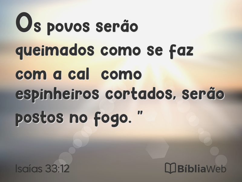 Isaías 33:12 em imagem para compartilhar