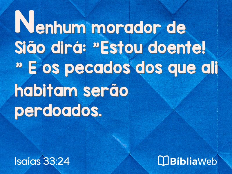 Isaías 33:24 em imagem para compartilhar