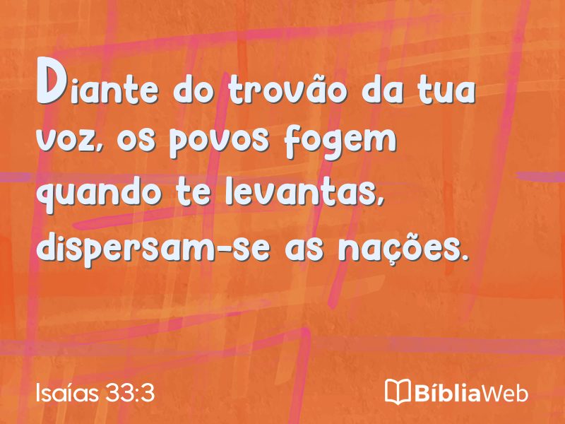 Isaías 33:3 em imagem para compartilhar