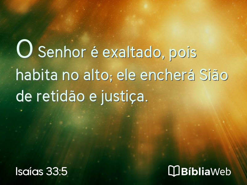 Isaías 33:5 em imagem para compartilhar