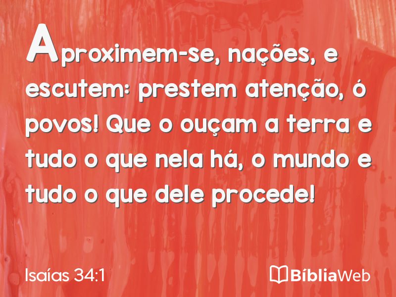 Isaías 34:1 em imagem para compartilhar