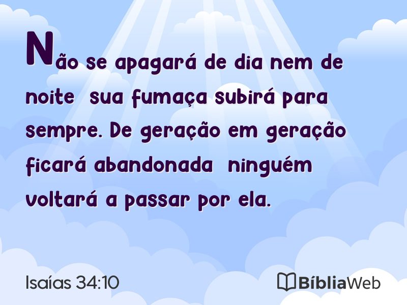 Isaías 34:10 em imagem para compartilhar