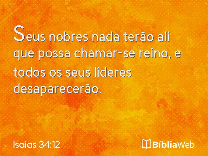Isaías 34:12 em imagem para compartilhar