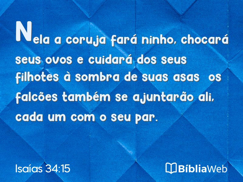 Isaías 34:15 em imagem para compartilhar