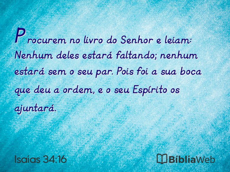 Isaías 34:16 em imagem para compartilhar
