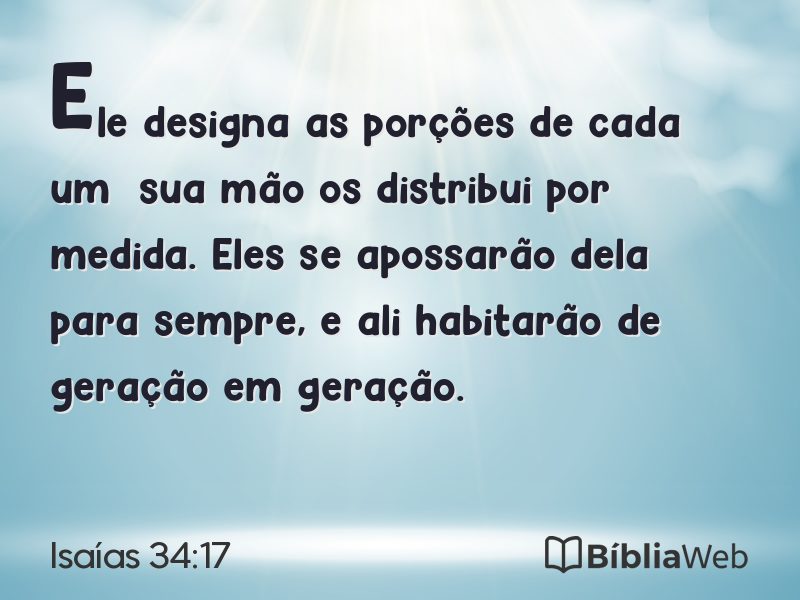 Isaías 34:17 em imagem para compartilhar