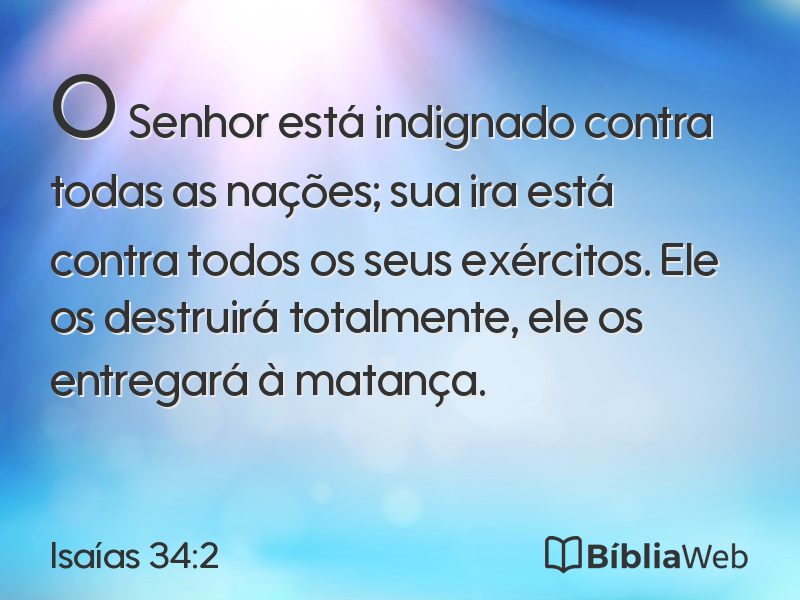 Isaías 34:2 em imagem para compartilhar