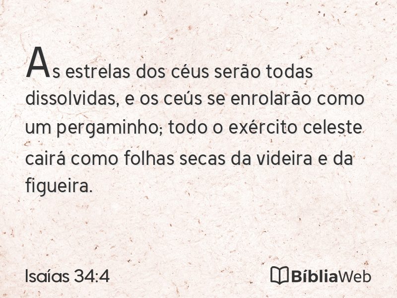 Isaías 34:4 em imagem para compartilhar