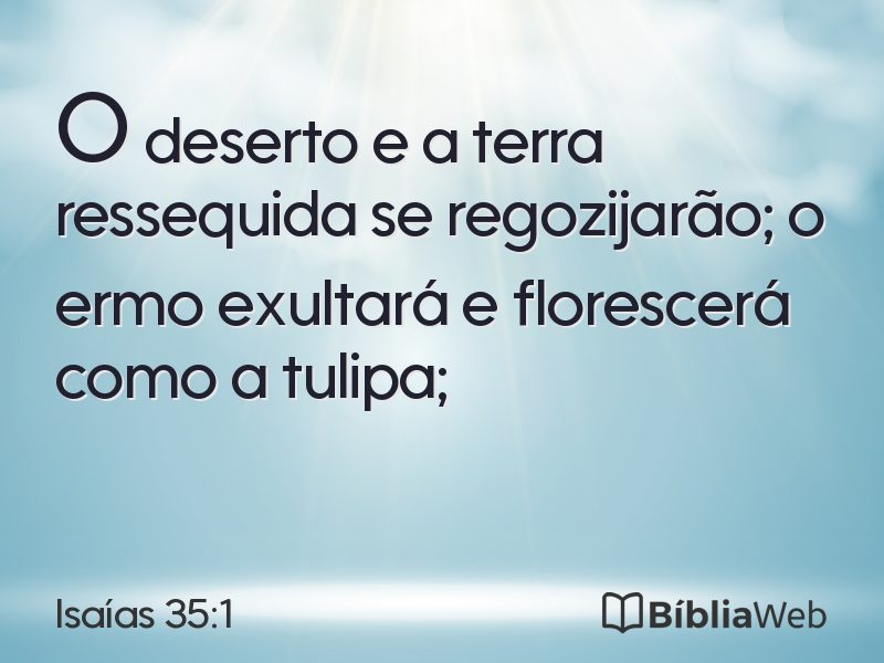 Isaías 35:1 em imagem para compartilhar