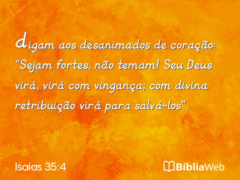 Isaías 35:4 em imagem para compartilhar