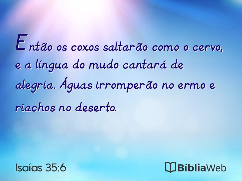 Isaías 35:6 em imagem para compartilhar