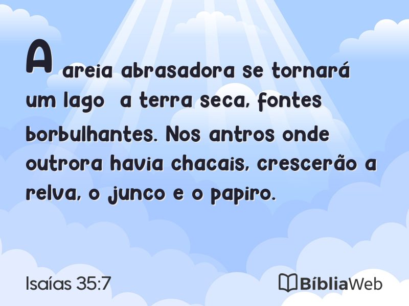 Isaías 35:7 em imagem para compartilhar