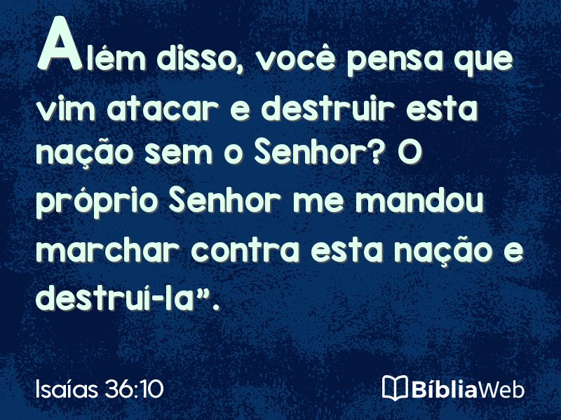 Isaías 36:10 em imagem para compartilhar