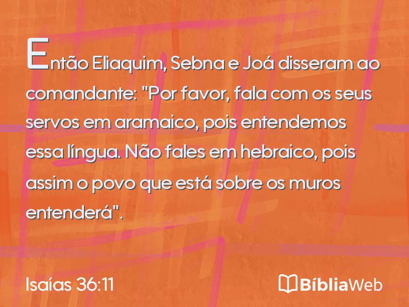 Isaías 36:11 em imagem para compartilhar