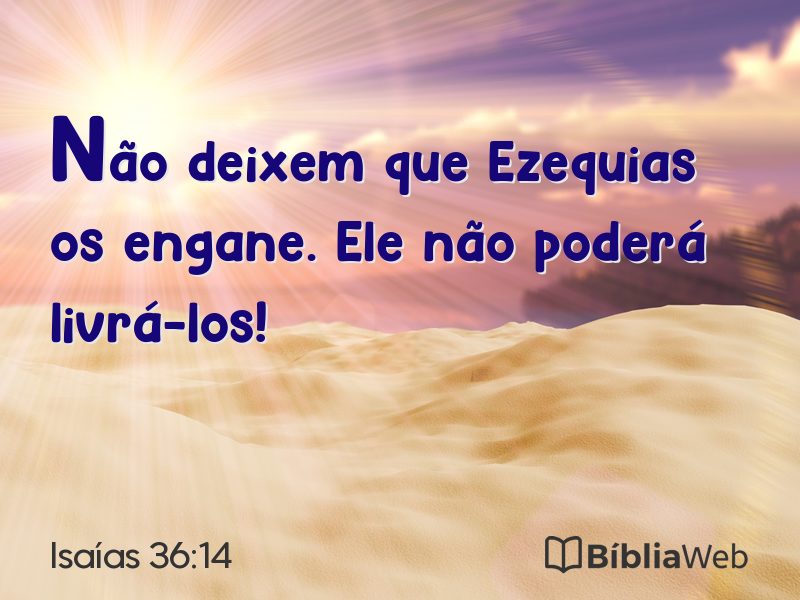 Isaías 36:14 em imagem para compartilhar