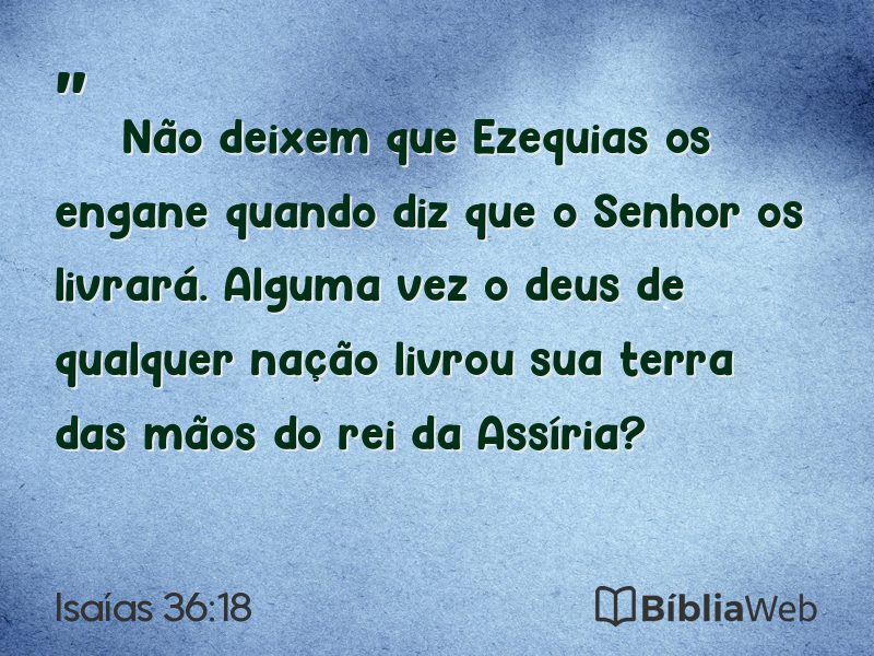 Isaías 36:18 em imagem para compartilhar