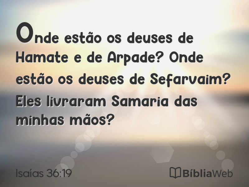 Isaías 36:19 em imagem para compartilhar