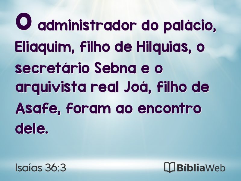 Isaías 36:3 em imagem para compartilhar