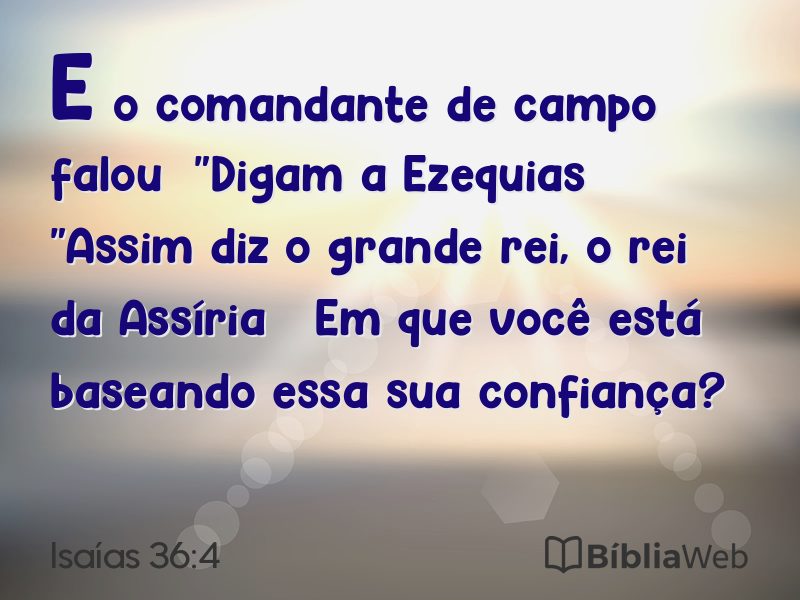 Isaías 36:4 em imagem para compartilhar