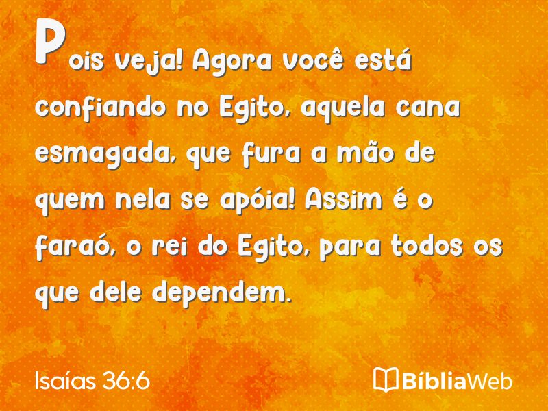 Isaías 36:6 em imagem para compartilhar