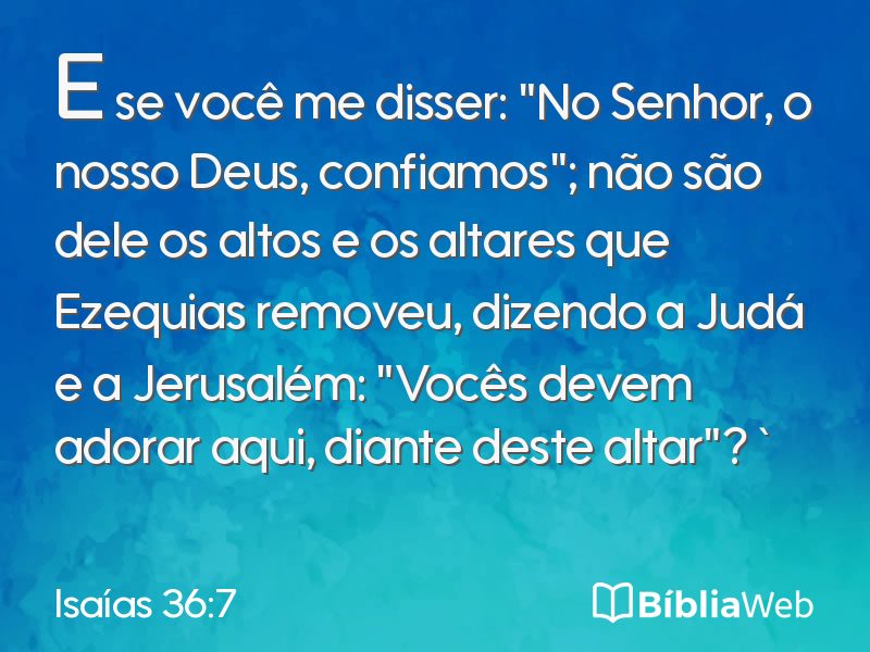 Isaías 36:7 em imagem para compartilhar