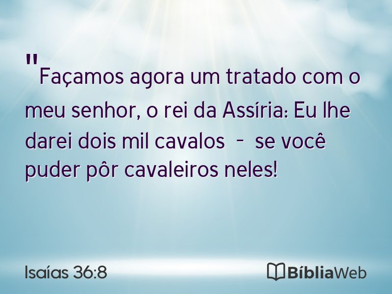 Isaías 36:8 em imagem para compartilhar
