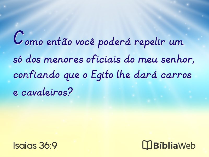 Isaías 36:9 em imagem para compartilhar