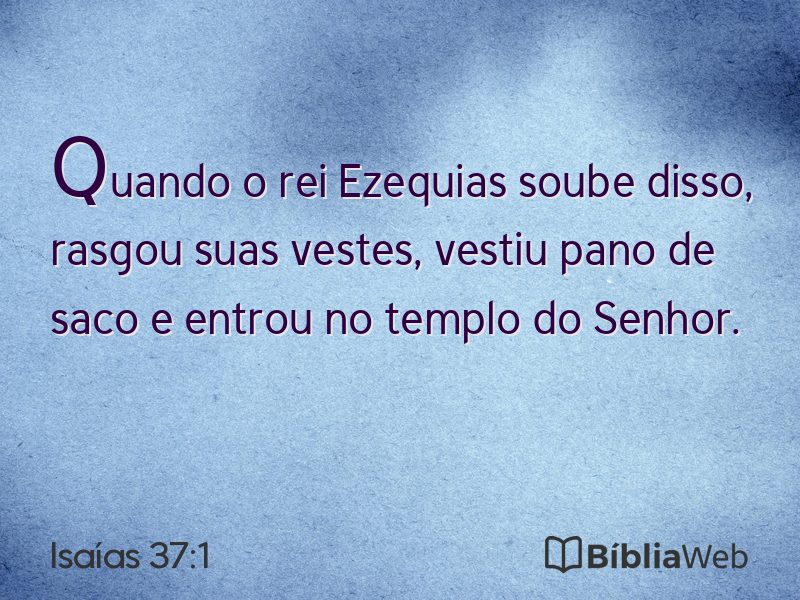Isaías 37:1 em imagem para compartilhar