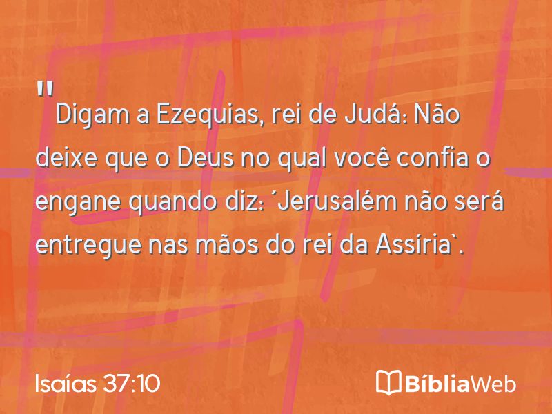 Isaías 37:10 em imagem para compartilhar
