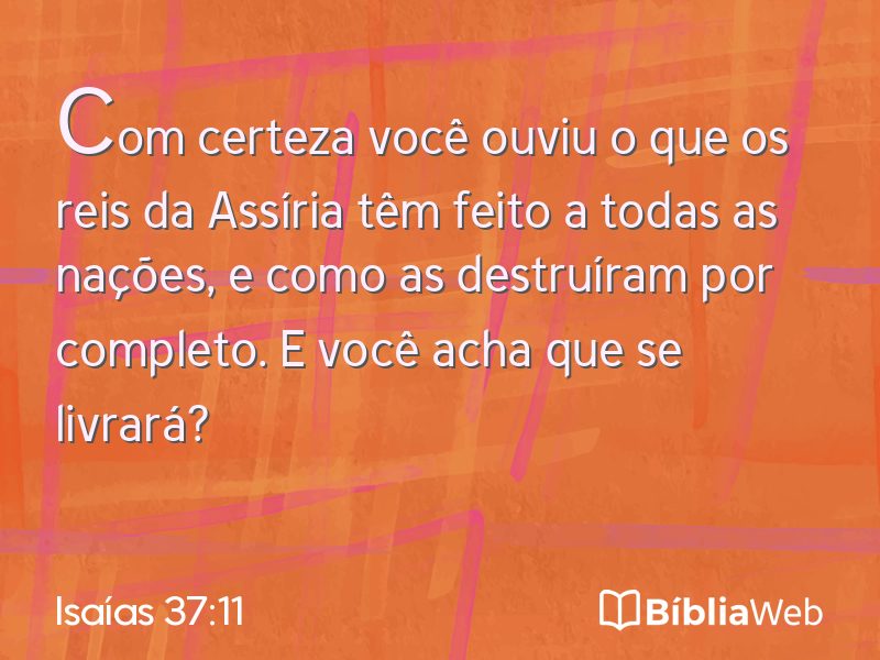 Isaías 37:11 em imagem para compartilhar