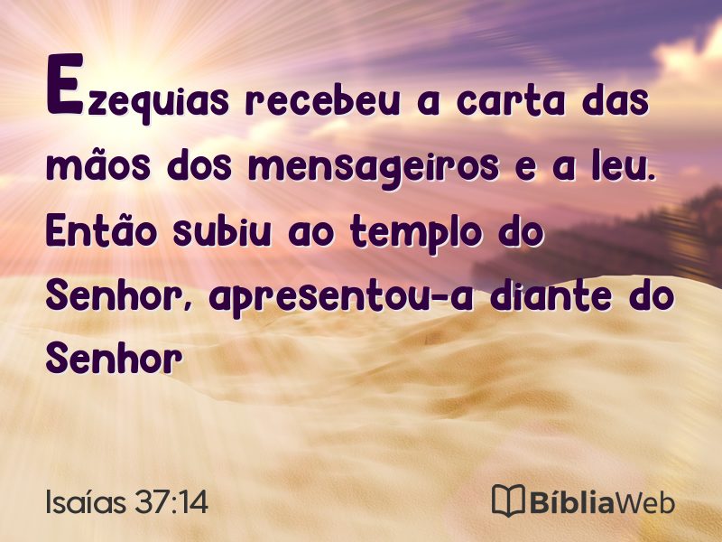Isaías 37:14 em imagem para compartilhar