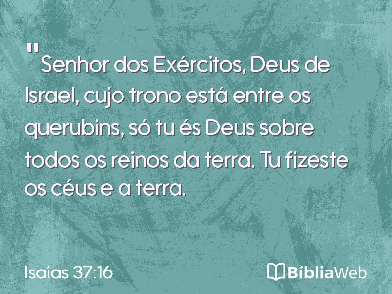 Isaías 37:16 em imagem para compartilhar