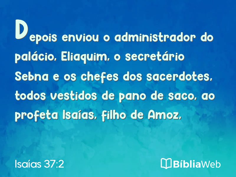 Isaías 37:2 em imagem para compartilhar