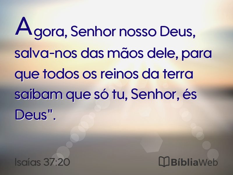 Isaías 37:20 em imagem para compartilhar