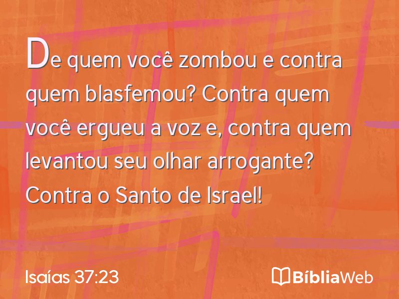 Isaías 37:23 em imagem para compartilhar