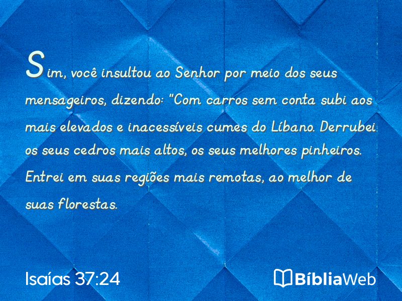 Isaías 37:24 em imagem para compartilhar