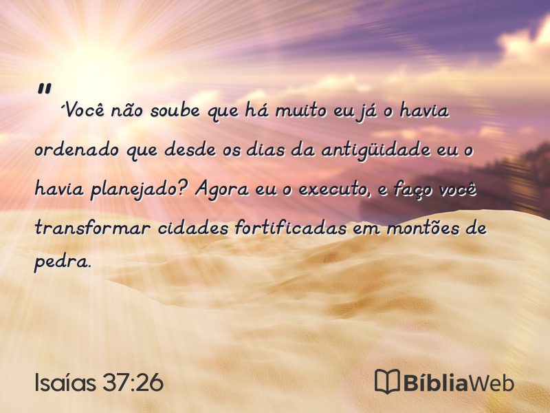 Isaías 37:26 em imagem para compartilhar