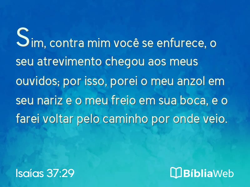 Isaías 37:29 em imagem para compartilhar