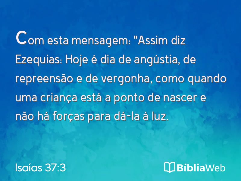 Isaías 37:3 em imagem para compartilhar