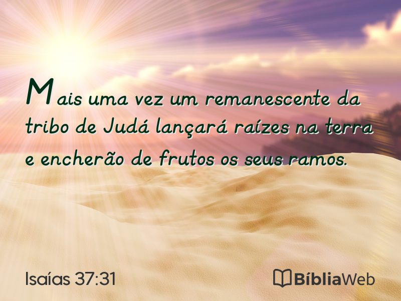 Isaías 37:31 em imagem para compartilhar